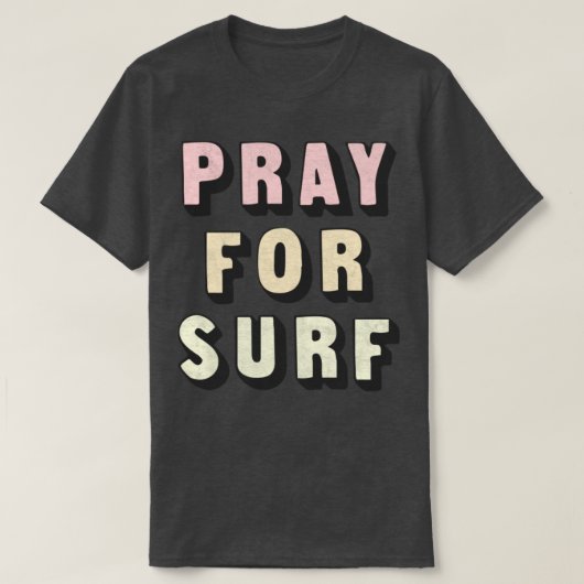 サーフ祈レトロタイポグラフィデザイン Tシャツ (デザイン正面)