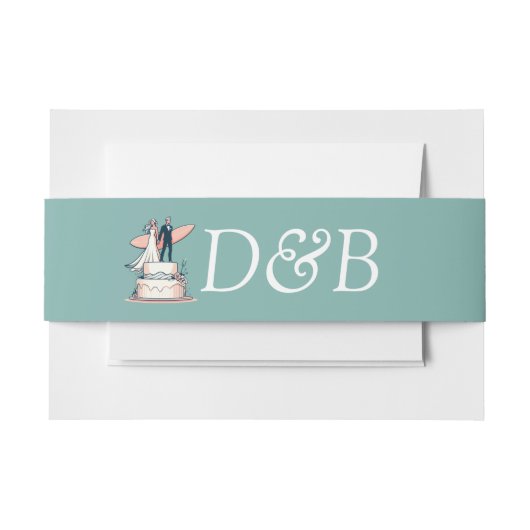 サーフ結婚カップル 招待状ベリーバンド (正面例)