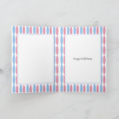 サーフ結婚ボード記念日おめでとう カード (内部)