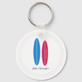サーフ結婚ボード/アニバーサリー夫/妻 キーホルダー