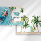 サーフ誕生日サンキューカード 招待状