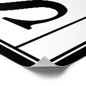 サーフ警告ルのレーベル ポスター (角)