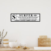 サーフ警告ルのレーベル ポスター (キッチン)