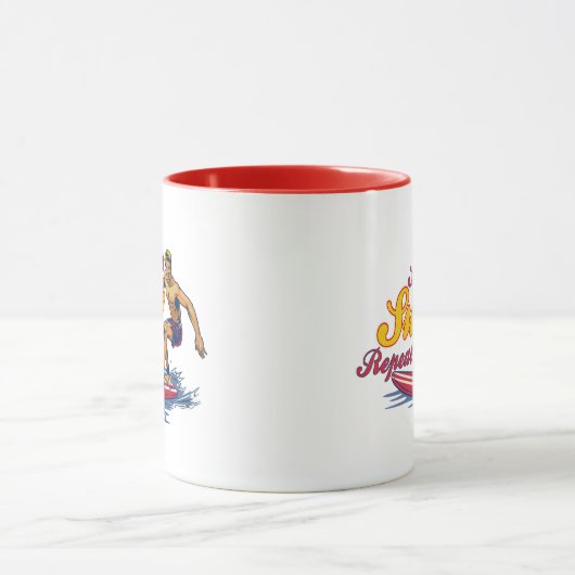 サーフ食べヤ向けのスリープサーフクールリピーター マグカップ (中央)