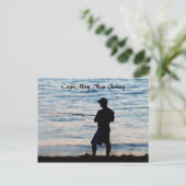 サーフ魚釣りインCape May At Dusk 6ポストカード ポストカード (スタンド正面)