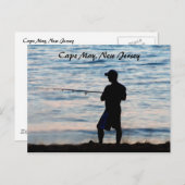 サーフ魚釣りインCape May At Dusk 6ポストカード ポストカード (正面/裏面)