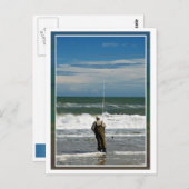 サーフ魚釣り ポストカード (正面/裏面)