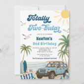 サーフ2nd誕生日招待状 – 完全に2つの星付き 招待状 (正面)