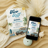 サーフ2nd誕生日招待状- 2素晴らしい 招待状