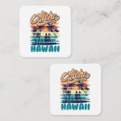 サーフ – アロハハワイ スクエア名刺 (正面/裏面)