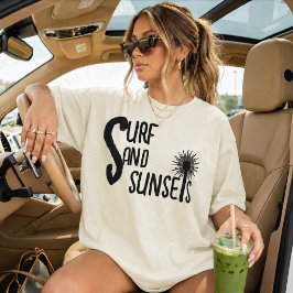 サーフ サンド サンセット ビーチビブス Tシャツ