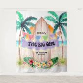 サーフ&シー | ビッグワンビーチバースデー タペストリー (正面)