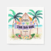 サーフ&シー |ビッグワンビーチ誕生日 スタンダードカクテルナプキン (正面)