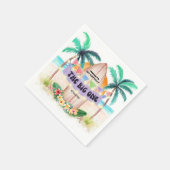 サーフ&シー |ビッグワンビーチ誕生日 スタンダードカクテルナプキン (角)