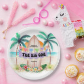 サーフ&シー |ビッグワンビーチ誕生日 ペーパープレート (パーティー)