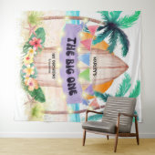 サーフ & シー | ビッグ・ワン・ビーチ・バースデー タペストリー (インサイチュ(横))