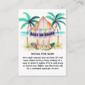 サーフ&シー |ビーチベビー船上ベビー エンクロージャーカード (正面)