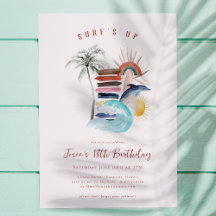 サーフ・ズ・アップ | レトロ サマー サーフ バースデー