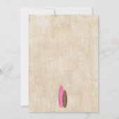 サーフ ベイビー シャワーの招待状 ヴィンテージ スタイルの女の子 招待状 (裏面)