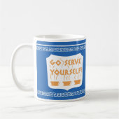 サーブあなた自身のマグは行きます コーヒーマグカップ (左)