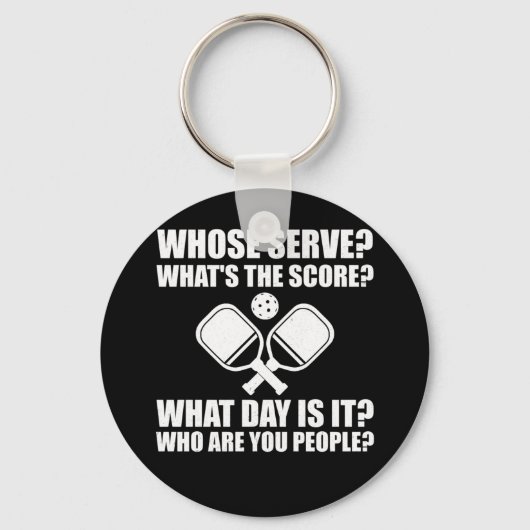 サーブスコアリーグピックボールのピクルボール キーホルダー (正面)