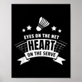 サーブバドミントンのネットハートを見る ポスター (正面)