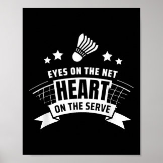 サーブバドミントンのネットハートを見る ポスター