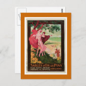 サーブルドールLes Pins,フランスヴィンテージ ポストカード (正面/裏面)