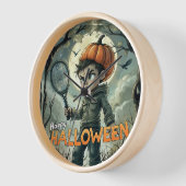 サーブ不気味: Clark Voorhees Tennis Pumpkin 壁時計 (傾斜)