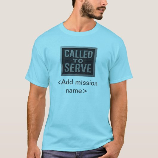 サーブ™ LDSメンズTシャツに呼び出される Tシャツ (正面)