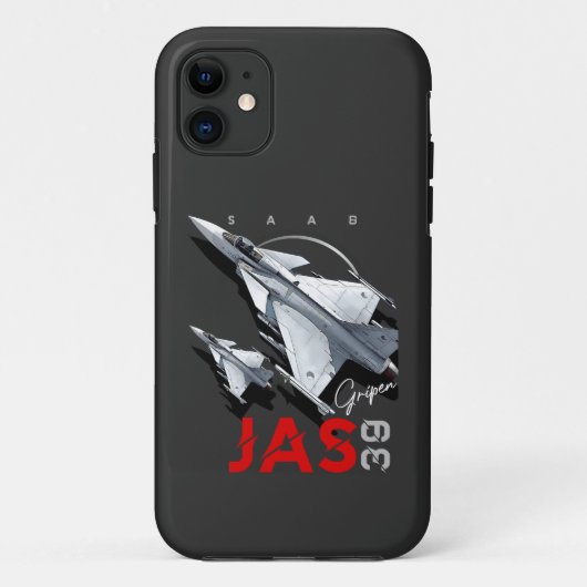 サーブJAS39グリンペンスウェーデン戦闘機 Case-Mate iPhoneケース (裏面)