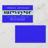 サーベイヤブルーストライプビジネスカード 名刺 (正面/裏面)