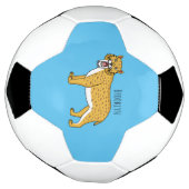 サーベル歯虎イラストレーション サッカーボール (回転)