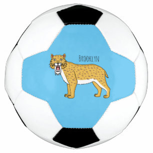 サーベル歯虎イラストレーション サッカーボール