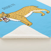 サーベル歯虎イラストレーション シェルパブランケット (3/4)