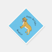 サーベル歯虎イラストレーション スタンダードカクテルナプキン (角)