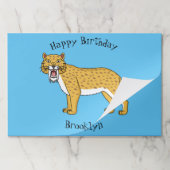 サーベル歯虎イラストレーション ペーパーパッド (折り畳み)