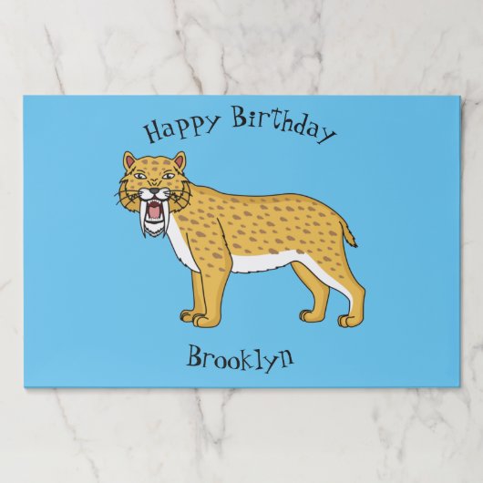 サーベル歯虎イラストレーション ペーパーパッド (正面)