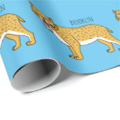 サーベル歯虎イラストレーション ラッピングペーパー (ロールコーナー)