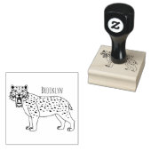 サーベル歯虎イラストレーション ラバースタンプ (押印)