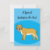 サーベル歯虎イラストレーション 招待状 (裏面)