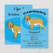 サーベル歯虎イラストレーション 招待状 (正面/裏面)