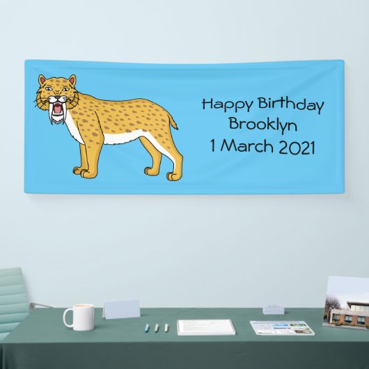 サーベル歯虎イラストレーション 横断幕 (トレードショー)