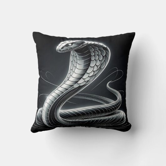 サーペンタイン心地よい:エキゾチック用コブラ型枕 クッション (裏面)