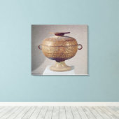 サーペンタイン装飾の塔の容器 キャンバスプリント (インサイチュ (ウッドフロア))