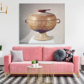 サーペンタイン装飾の塔の容器 キャンバスプリント (インサイチュ (リビング))