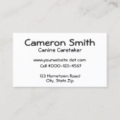 サーペンチングリーンリーシュ&ハートチェーン 名刺 (裏面)