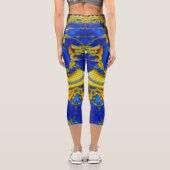 サーペンチンサファイアブルーアバターヒプガーレギンス カプリレギンス (裏面)