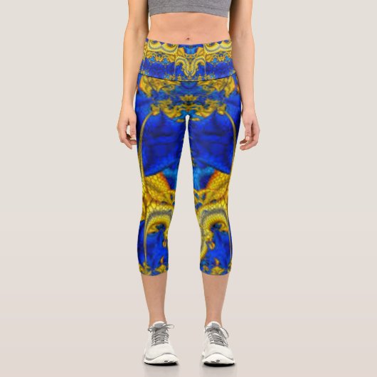 サーペンチンサファイアブルーアバターヒプガーレギンス カプリレギンス (正面)