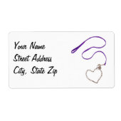 サーペンチンパープルリーシュとハートチェーン ラベル (正面)